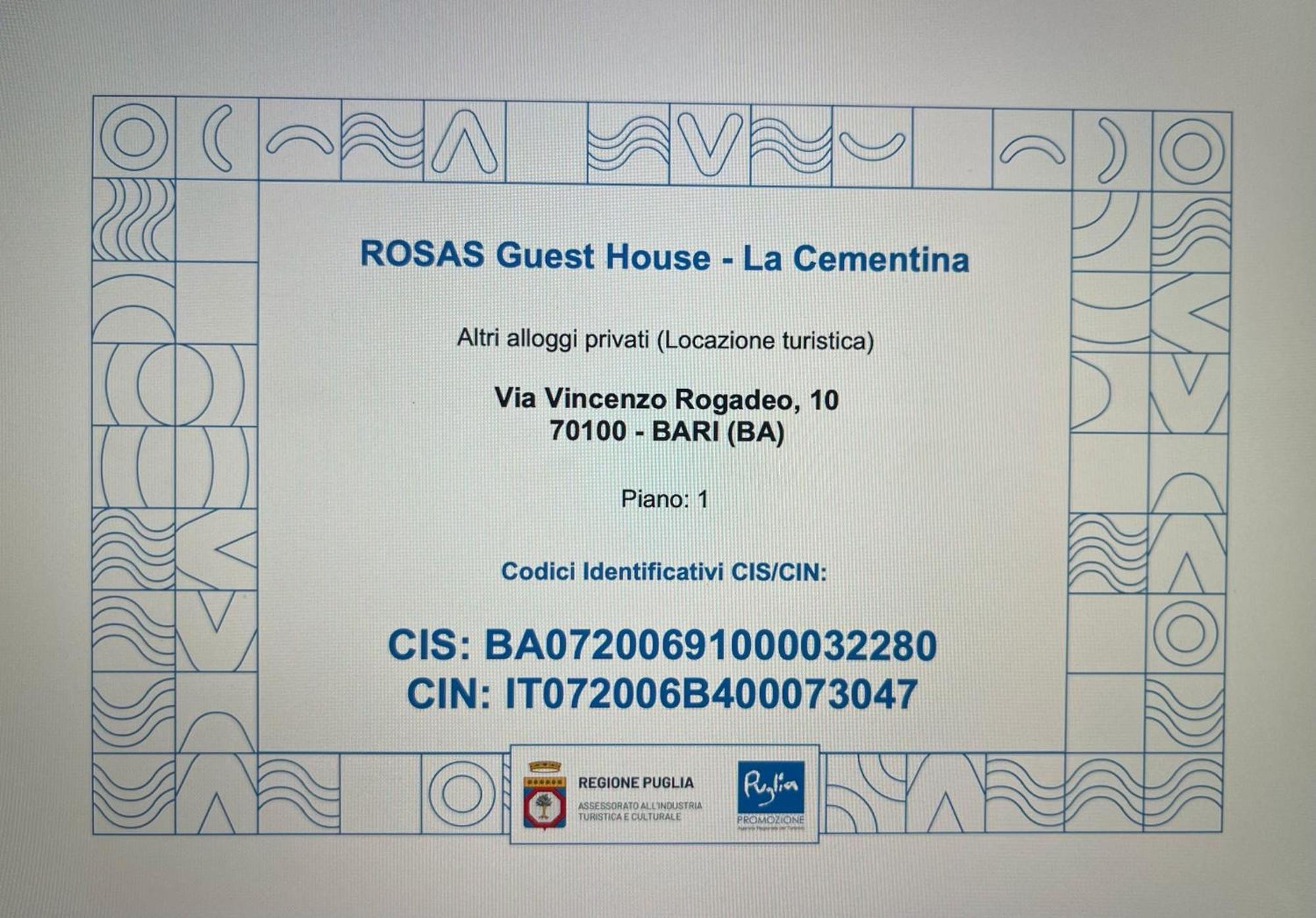 Rosas Guest House - La Cementina Bari Exterior photo